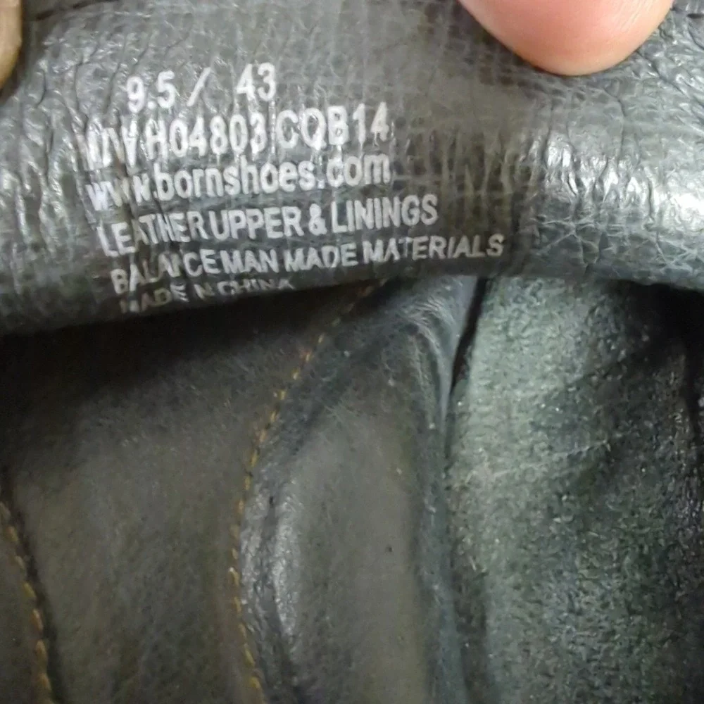 Born Mens Loafers Sizes EU‎ 42.5 US 9.5 Leather Black Comfort Driving Shoes